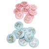3packs Gender Reveal Button Pin Metal Material Blue Pink English Pattern Attractive Decorative