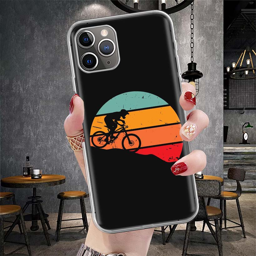 

Bicycle Bike Sport Soft Phone Case For IPhone 11 17 Air 16E 16 Pro Max 15 + 14 Plus 13 Mini 12 Apple 7 SE 8 Fundas Coque 11 17 A iPhone 13