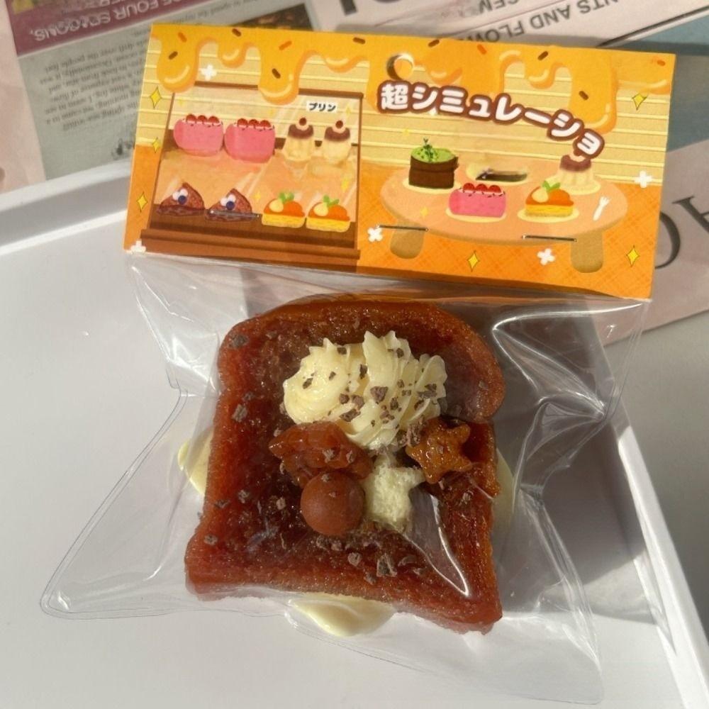 Mini Cute Cake Toast Squeeze Toy Simulation Decompression Toy New Soft Fingertip Toy  Christmas B
