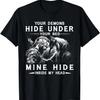 Deine Dämonen verstecken sich unter deinem Bett für Männer Frauen Wikinger Wolf T-Shirt
