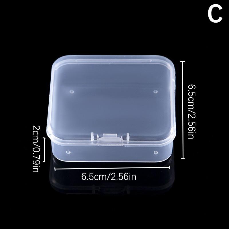 

2Pcs Mini Square Boxes Clear Plastic Jewelry Storage Case Container Packaging Box For Earrings Rings Beads Collecting