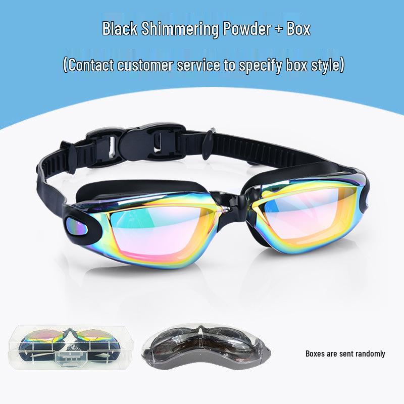High-Definition Waterproof Anti-Fog Prescription Swimming Goggles for Adults