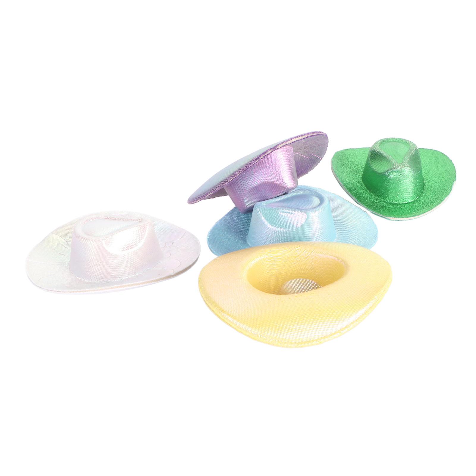 

5pcs Mini Cowboy Hat Cute Decorative Miniature Cowboy Hat Multipurpose Dollhouse Hat for Pet Wine Bottle