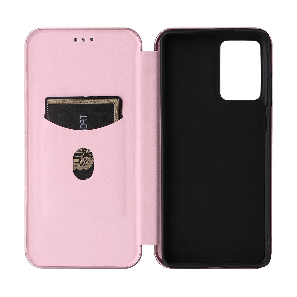For Motorola Moto G85 5G Case Card Holder Leather Carbon Fiber Texture Phone Cover