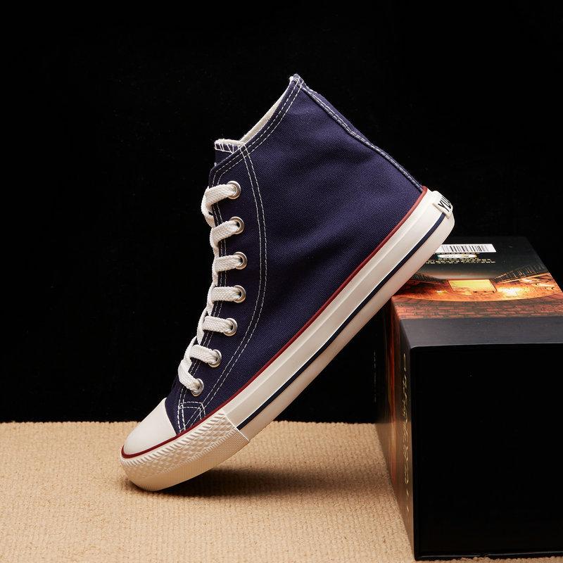 Wholesale High Top Unisex Canvas Shoes Korean Trend Men Casual Shoes Students' Board Sneakers for Couple Teenage Men's Shoes