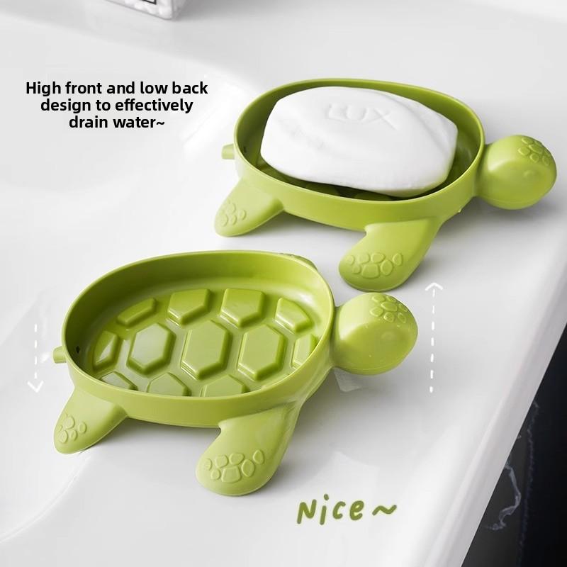 2025 New Turtle Shaped Soap Dish for Home Bathroom, Creative and High End with Drainage Function