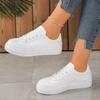 Women's Sports Shoes Round Head Lace-up Solid Color Simple Flat Shoes Light and Comfortable Outdoor Travel Shoes Tenis De Mujer