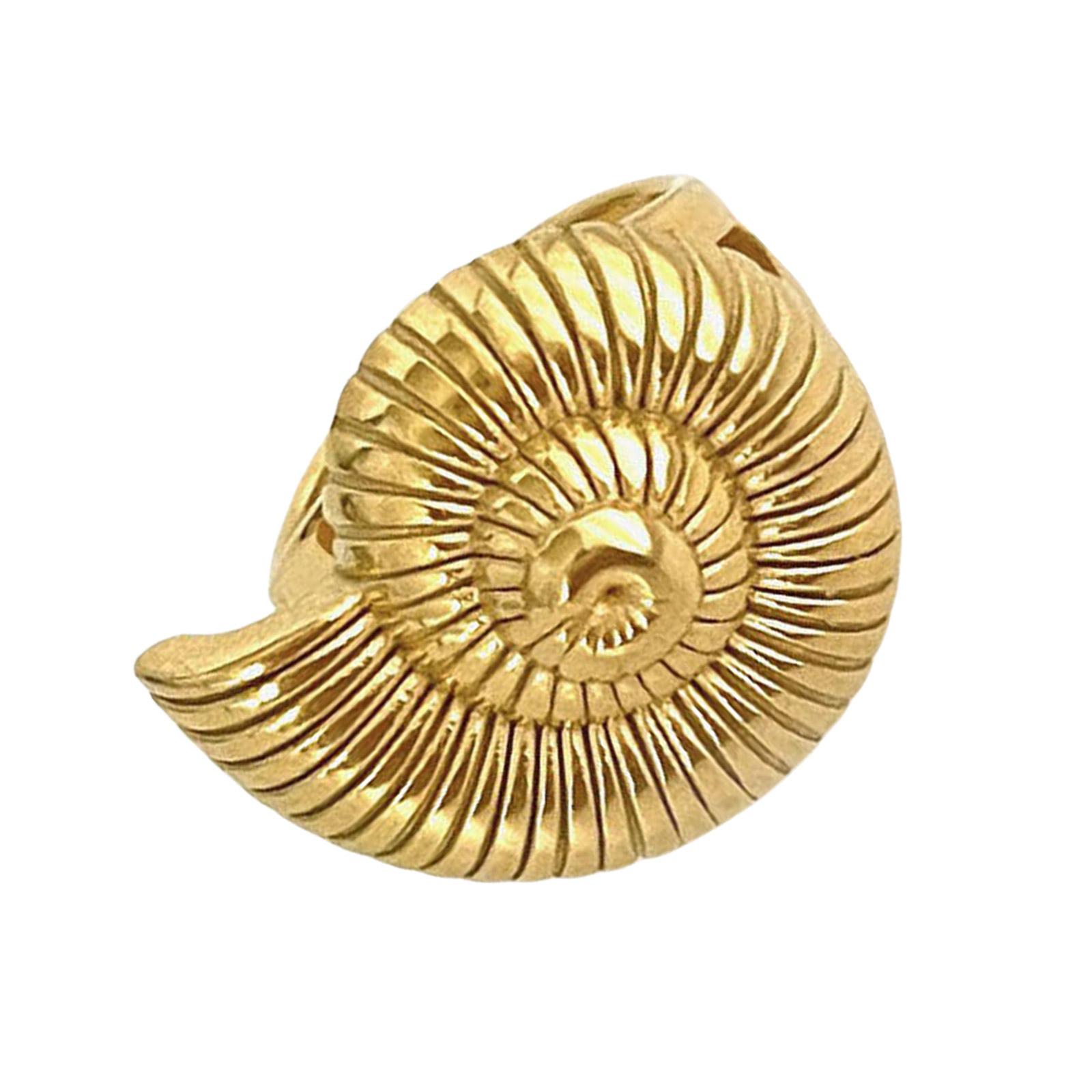 

Уникальные спирали/ракушка/круассан регулируемое кольцо с открытием модное кольцо из нержавеющей стали ювелирное изделие для модных женщин 3