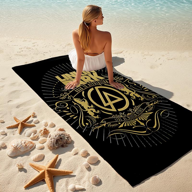 1pc Linkin Park3 Beach Towel, Comfortable and Thick, and Swimming/Bath/Picnic/Camping Towel, Suitable for Seaside Beaches
