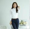 New Women's Spring & Summer White Long-Sleeve Professional Shirts In Plus Sizes