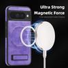 For Google Pixel 10 Pro/Pixel 10 Case Compatible with MagSafe Kickstand Leather Phone Back Cover