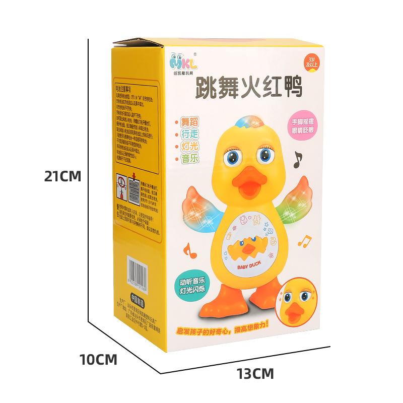 Electric Blink Dancing Red Duck Music Light Swing Dancing Little Cute Duck Toy