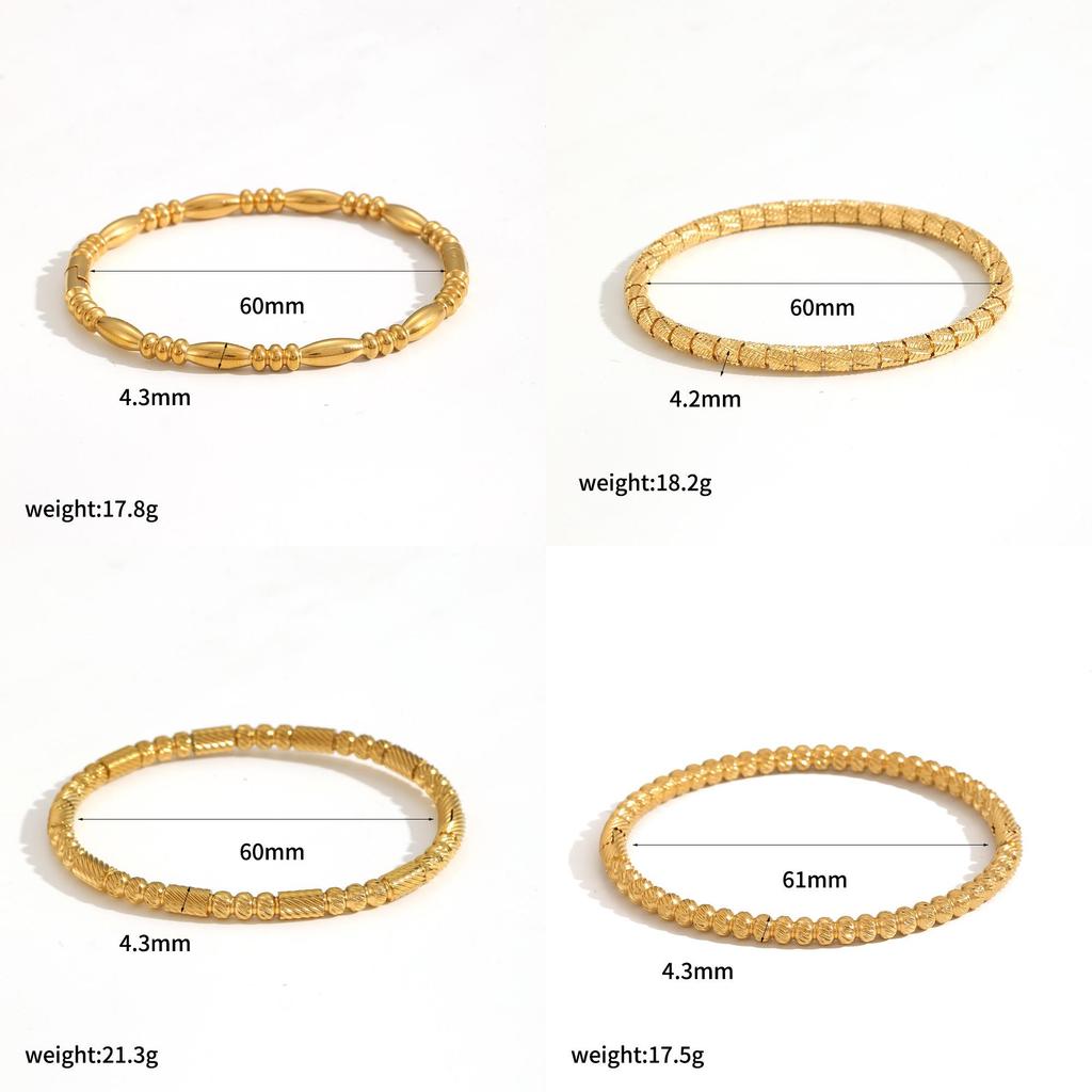 Retro Stainless Steel Bracelet For Ladies With Electroplated Finish For Casual Wear