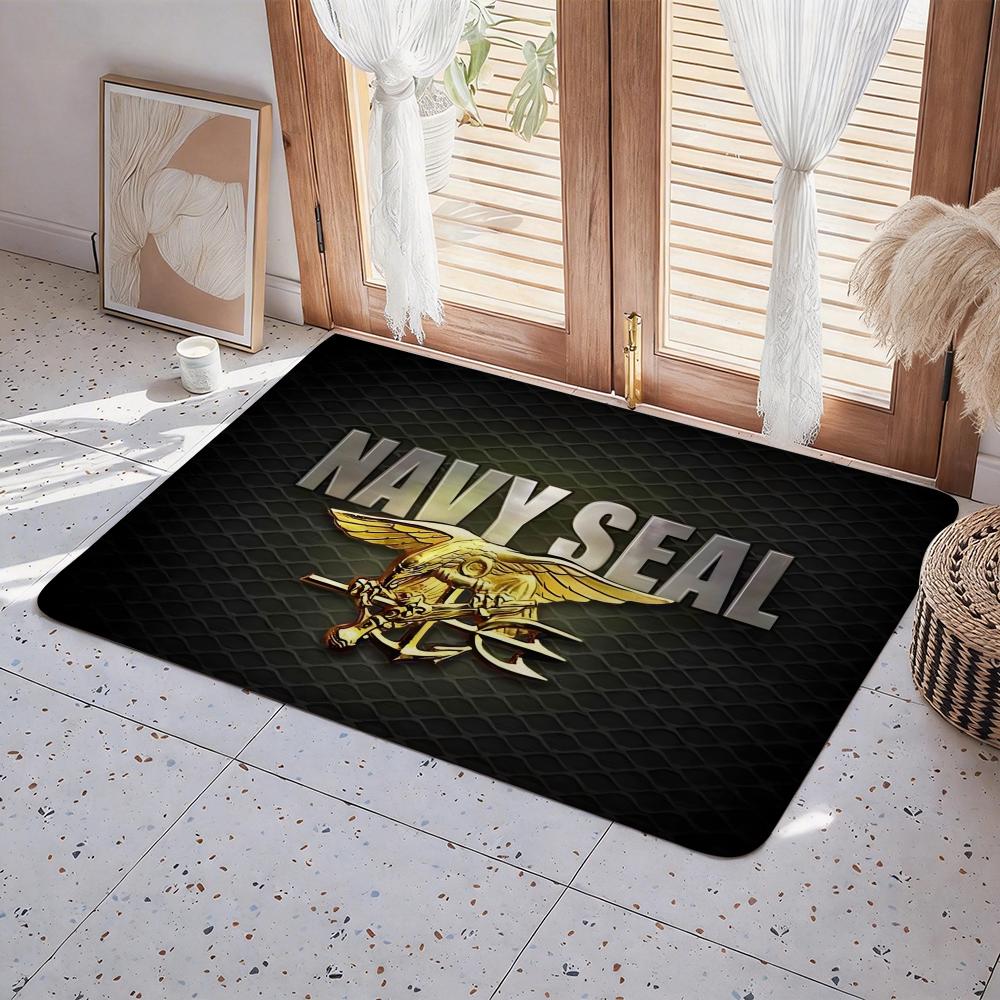 Military U US Navy Seals Floor Mat Eco  Flannel Doormat Non Slip Odorless Indoor Floor Rug Soft Short Plush Home Mat