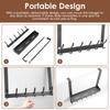 2Pcs Over the Door Organizer with 6 Hooks Aluminum No Drill Storage Rack Multi Purpose Clothes Hanger for Wallet Key Towel Coats
