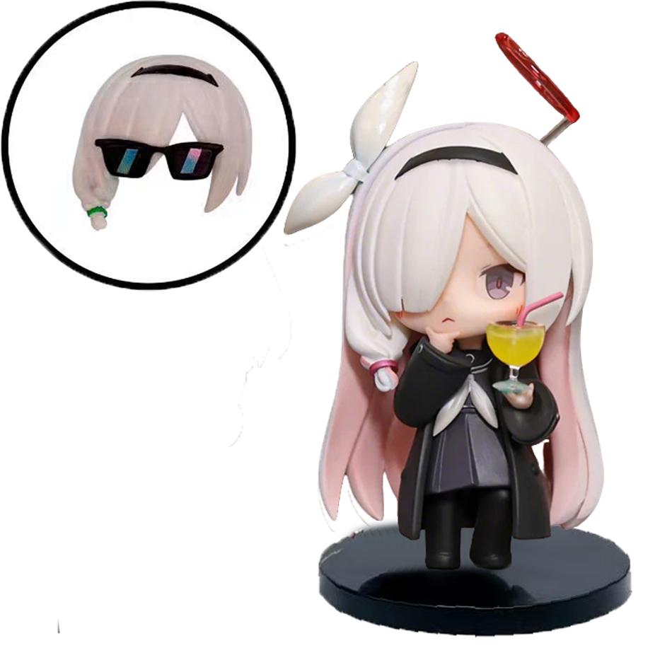 2 Kinds Blue Archive Anime Figurine Arona Prana Game Character Q Version Cartoon Collectible Model Face Changing Toys Gifts