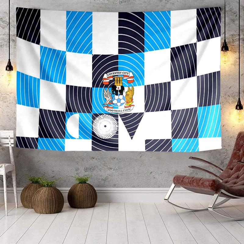 Coventry City Crest Design Tapestry, Unique Design Tapestry, Wall Decor for Bedroom,Livingroom, Playroom,Heartwarming Fan Holiday Gifts