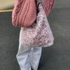 Vintage Leopard Print Plush Crossbody Bag - Women's Autumn/Winter Fashion with Unique Single Compartment Design.