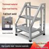 Movable Industrial Household Ladder with Wide Steps & Handrail - 3 or 4 Steps for Outdoor Use