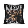 Katseye Retro 90S Pillowcase Double-Sided Printing Polyester Cushion Cover Decorative Throw Pillow Case Cover Home Zippered 18''