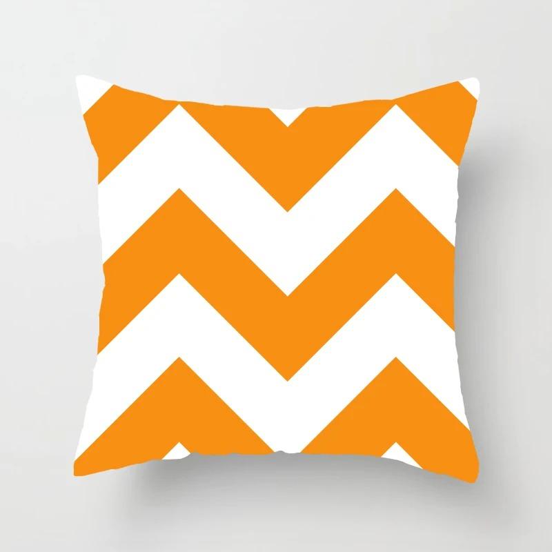 Orange Warm Color Irregular Pattern Series Pillowcases Geometric Striped Pillowcases Sofa Car Sofa Living Room Decoration