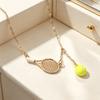 Openwork Design Racket Pendant Necklace Waterproof Sport Necklace Tennis Racket Necklace  Men