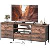 Multi-Storage Industrial TV Stand - Brown/Grey/Black