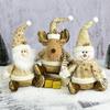 Tabletop Doll Santa Claus Doll Realistic Christmas Elk Plush Toy  Christmas Atmosphere