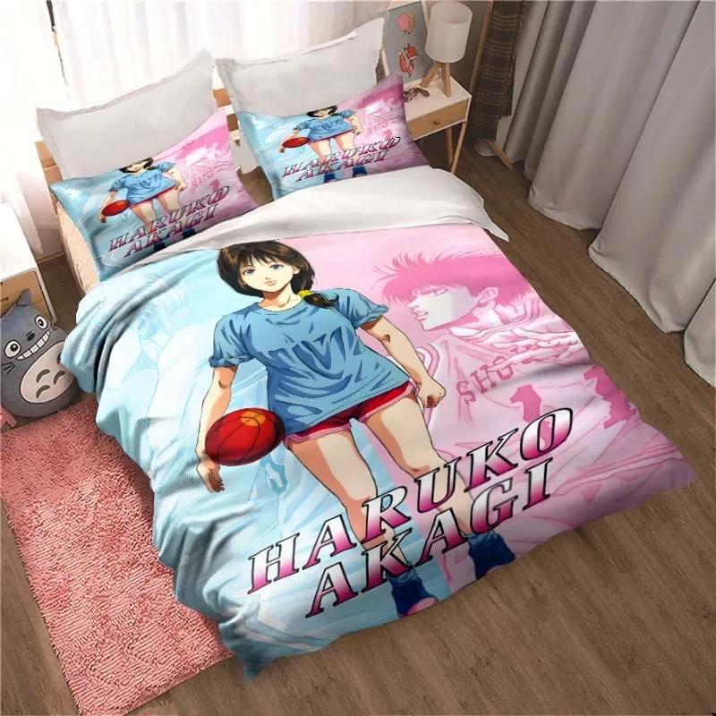 Slam Dunk Cartoon Printed Bedding Sets Exquisite Bed Supplies Set Duvet Cover Bed Comforter Set Bedding Set Luxury Birthday Gift