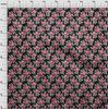 oneOone Georgette Viscose Black Fabric Florals Sewing Material Print Fabric By The Yard 42 Inch
