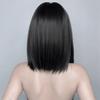 Short Straight Wig Women White Gray Bangs Full Head Cover Heat Resistant Synthetic Fiber Natural Look D-157 Any Face