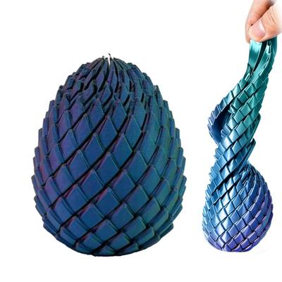 3D Printed Twisting Egg Toy Stress Relief Spiral Easter Egg Toy Dragon Egg
