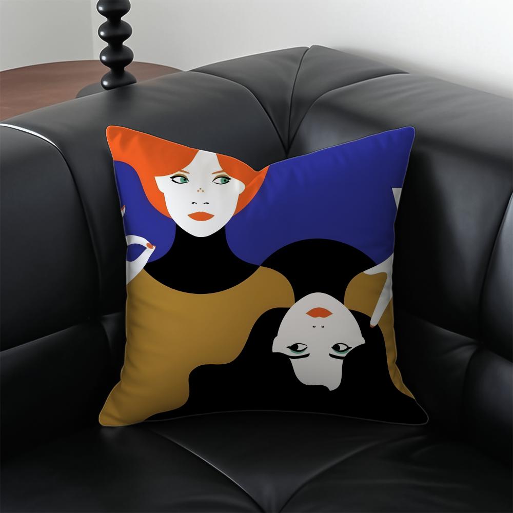 M-Malika Favre Ant Vantage Simple Cushion Cover Pillow Case Anti-Dustmite Invisible Zipper Silky Plush Cushion