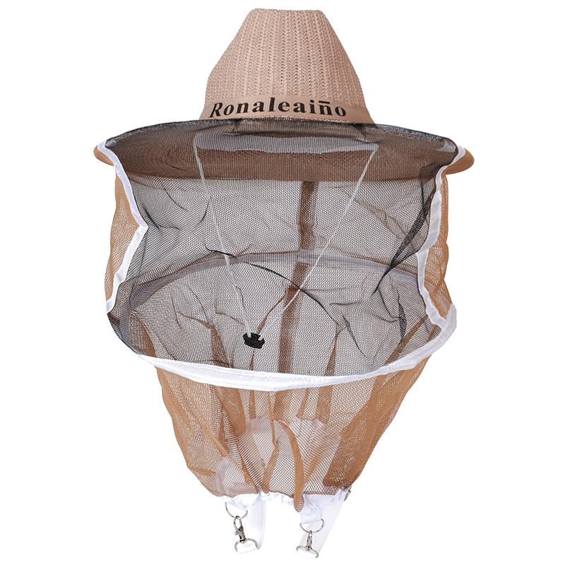 1pcs Beekeeping Hat Beekeeper Net Mosquito Hat Bee Insect Outdoor Bug Mesh Mask Head Protective Cap Beekeeping Tools