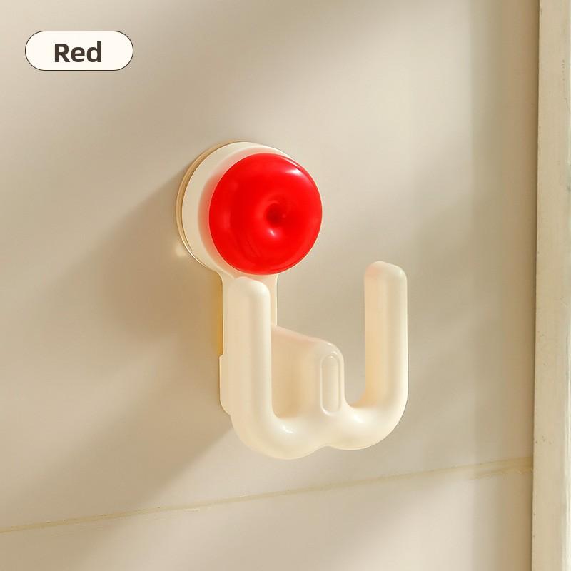 

Bathroom Slippers Holder - Suction Cup Type, Hole-free Mounting, Wall-mounted Drip Tray Holder, Hook for Storage Rack красный