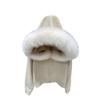 2024 Autumn/Winter Thick Knit Sweater with Real Fox Fur Collar