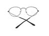 Retro Metal Round Patterned Edge Eyeglasses 3447 - Trendy Harajuku-Inspired Plano Glasses