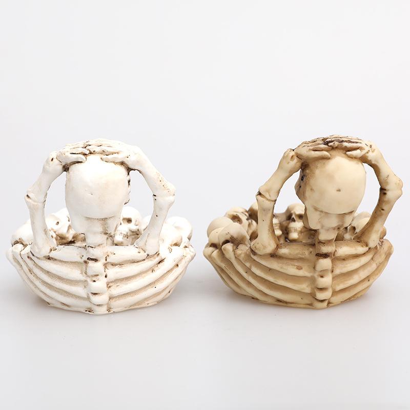 New Halloween Skull Resin Ashtray Home Living Room Coffee Table Desktop Decoration Fashionable Office Ashtray