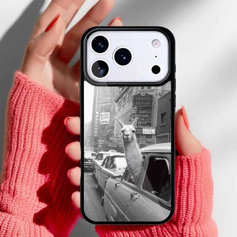Llama Alpaca pattern Phone Case for iPhone 17 16 15 14 13 Pro Max Back Cover for 12 11 Pro Coque