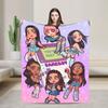 Katseye Kpop Flannel Blankets Winter Soft Durable Bedding Throws for Children Outdoor Graphic Bedspread Sofa Bed Cover