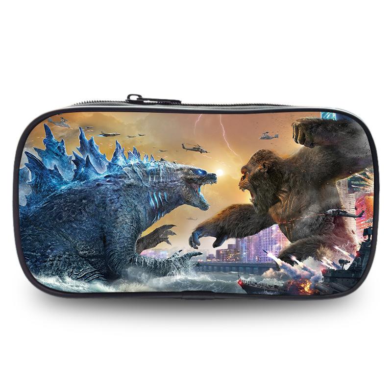 Godzilla Wars King Kong Pencil Case Stationery Case Pencil Case Student Office Pencil Bag Student Pencil Bag Stationery Storage Bag