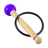 Singing Bowl Mallet Wood Handle Rubber Head Clear Beautiful Sound Percussion Stick with Rubber Ring Purple