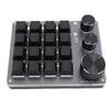 Tastatur 16 Tasten 3 Drehregler   2,4G Kabelgebunden 3 Modi Rot   Mechanisches Tastaturfeld Anpassen