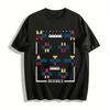Mixed Letter Print Casual Short Sleeve T-Shirt Pure Cotton T-shirt
