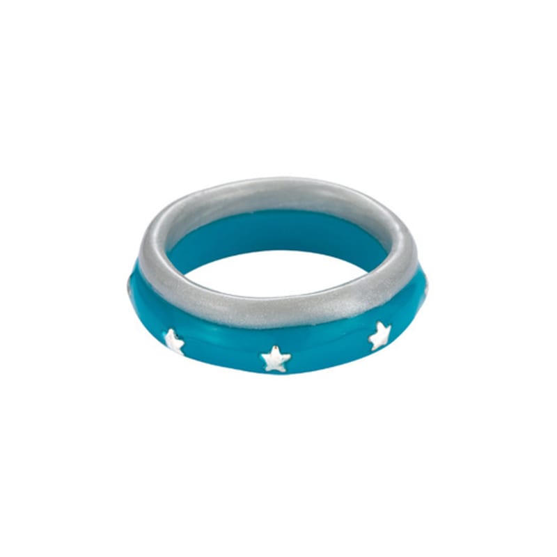 nff star two track ring-ocean blue