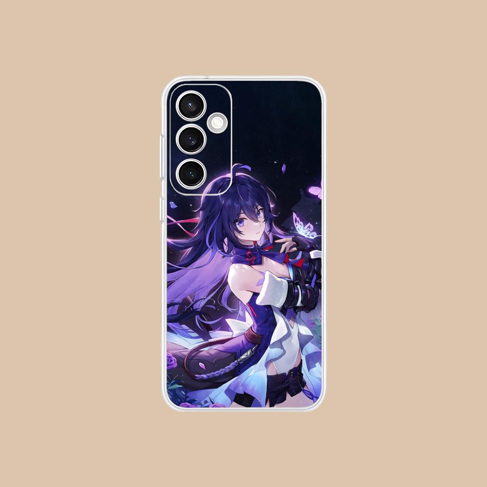 HSR Seele Clear Mobile Phone Case for Samsung Galaxy S25 S24 S23 S22 S21Plus FE Ultra Colorful Cover