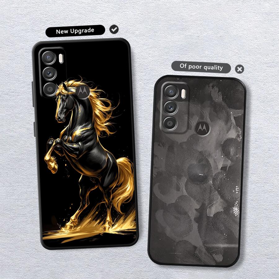 Case for Motorola Moto G51 G73 G52 G50 G71 G32 Edge 20 Pro 30 Lite G53 G30 G60s G22 Edge40 Phone Cover Art Horse