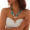 Seashell & Starfish Beach Vacation Clavicle Necklace Set