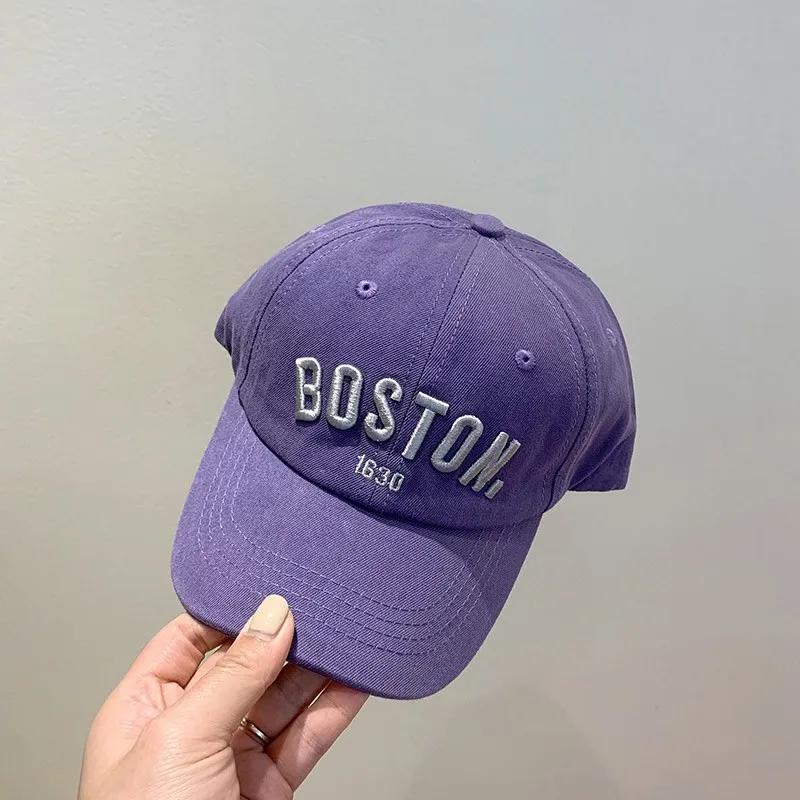 Letter Embroidery Kids Baseball Cap Solid Color Hip Hop Snapback Hat for Boy Girl Peaked Caps Summer Adjustable Children Sun Hat