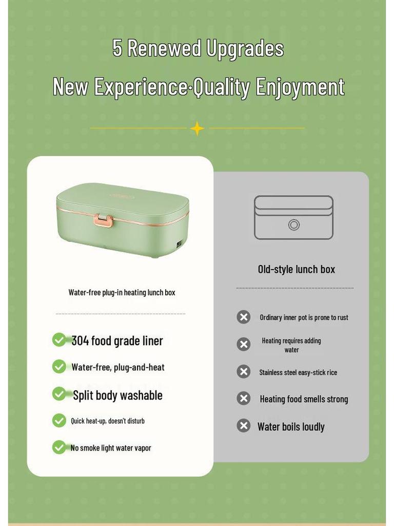304 Stainless Steel Insulated Lunch Box - Portable, Leakproof Bento for Office Workers & Students